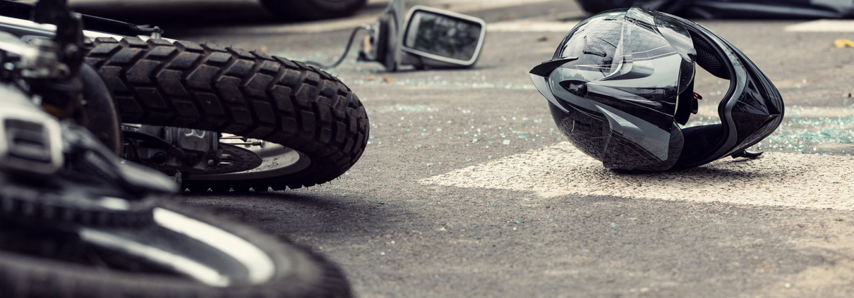 motorcycle and debris after accident selma tx