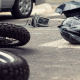 motorcycle and debris after accident selma tx